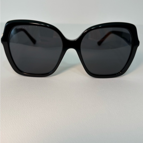 Jimmy Choo Manon Shiny Black Sunglasses Women’s - Picture 5 of 12